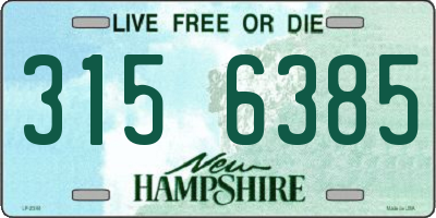 NH license plate 3156385