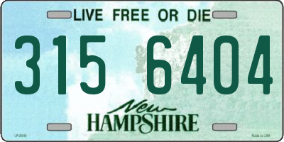 NH license plate 3156404