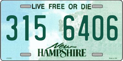 NH license plate 3156406