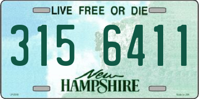 NH license plate 3156411