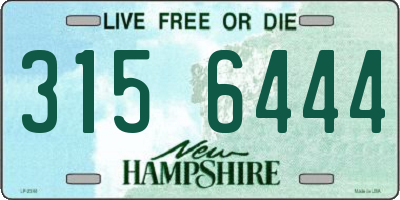 NH license plate 3156444