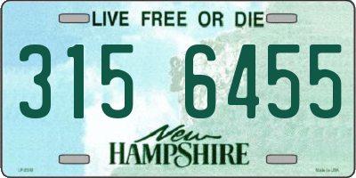 NH license plate 3156455