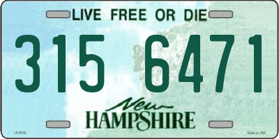 NH license plate 3156471