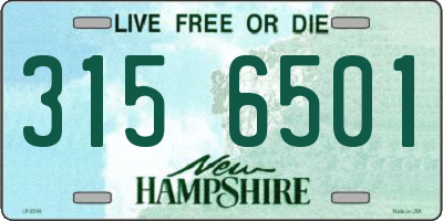 NH license plate 3156501