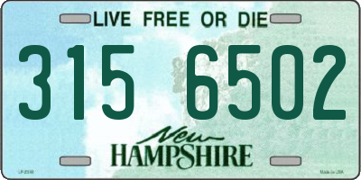 NH license plate 3156502
