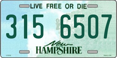 NH license plate 3156507