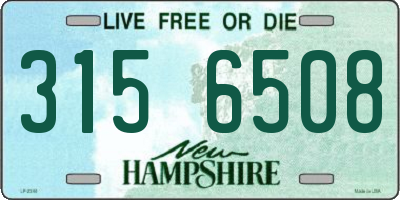 NH license plate 3156508