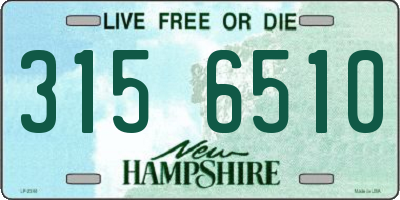 NH license plate 3156510