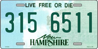 NH license plate 3156511
