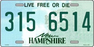 NH license plate 3156514