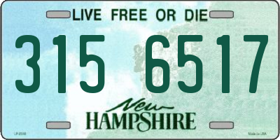 NH license plate 3156517