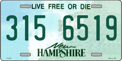 NH license plate 3156519