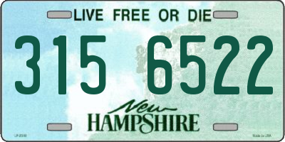 NH license plate 3156522