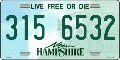 NH license plate 3156532