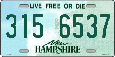 NH license plate 3156537