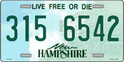 NH license plate 3156542