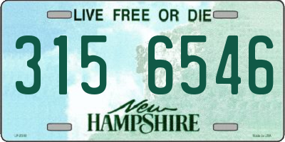 NH license plate 3156546