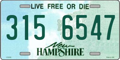 NH license plate 3156547