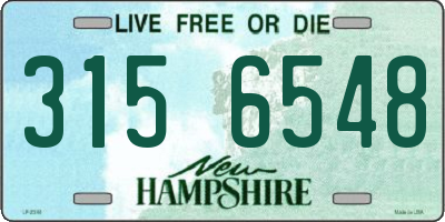 NH license plate 3156548