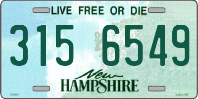 NH license plate 3156549