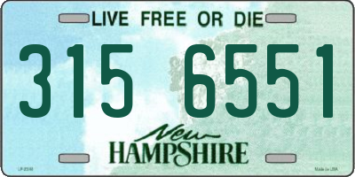 NH license plate 3156551