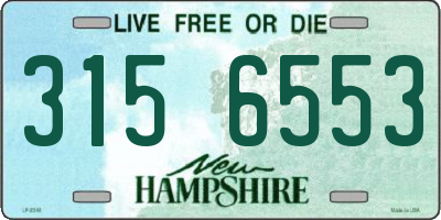 NH license plate 3156553