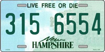NH license plate 3156554