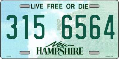 NH license plate 3156564