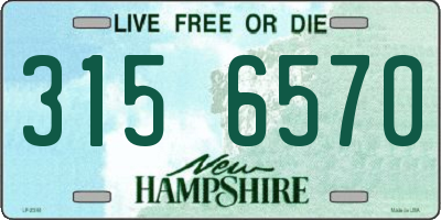 NH license plate 3156570