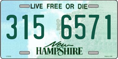 NH license plate 3156571