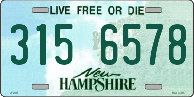 NH license plate 3156578
