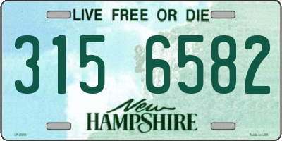 NH license plate 3156582