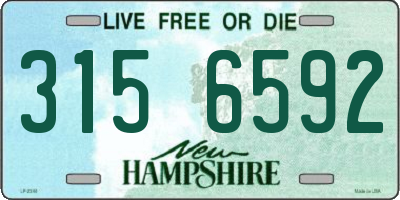 NH license plate 3156592