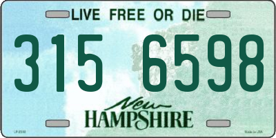 NH license plate 3156598