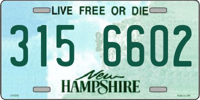 NH license plate 3156602