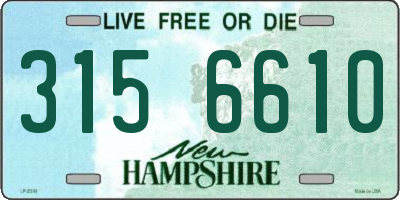 NH license plate 3156610