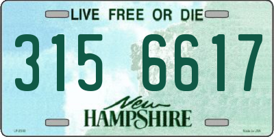 NH license plate 3156617
