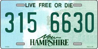 NH license plate 3156630