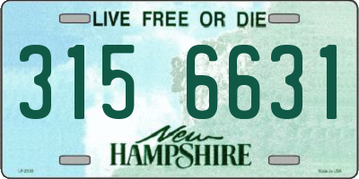 NH license plate 3156631