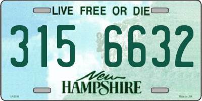 NH license plate 3156632