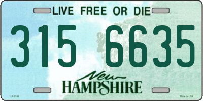 NH license plate 3156635