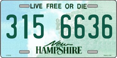 NH license plate 3156636