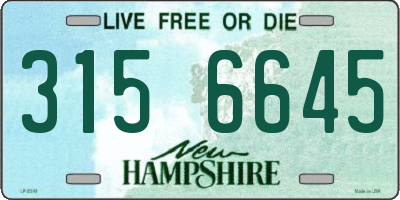 NH license plate 3156645