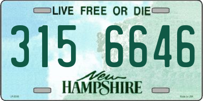 NH license plate 3156646