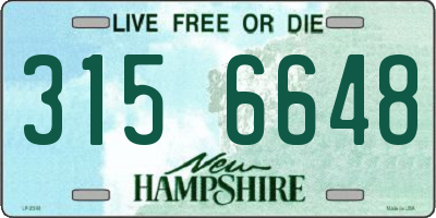 NH license plate 3156648