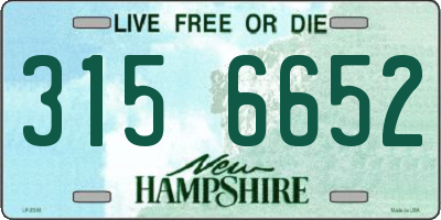 NH license plate 3156652