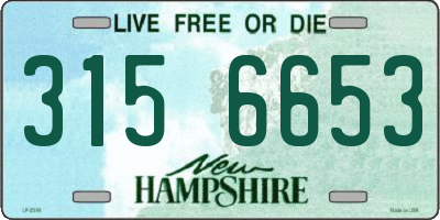 NH license plate 3156653