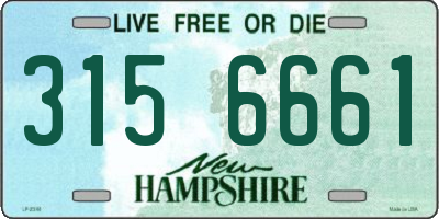 NH license plate 3156661