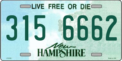 NH license plate 3156662
