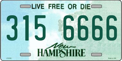NH license plate 3156666